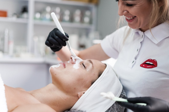Aesthetician with a Patient